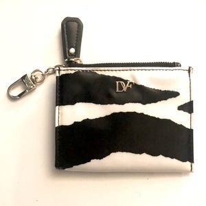 DVF Diane Von Furstenberg Zebra Print Coin/Key Purse